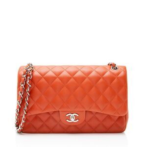 Chanel Lambskin Classic Jumbo Double Flap Bag